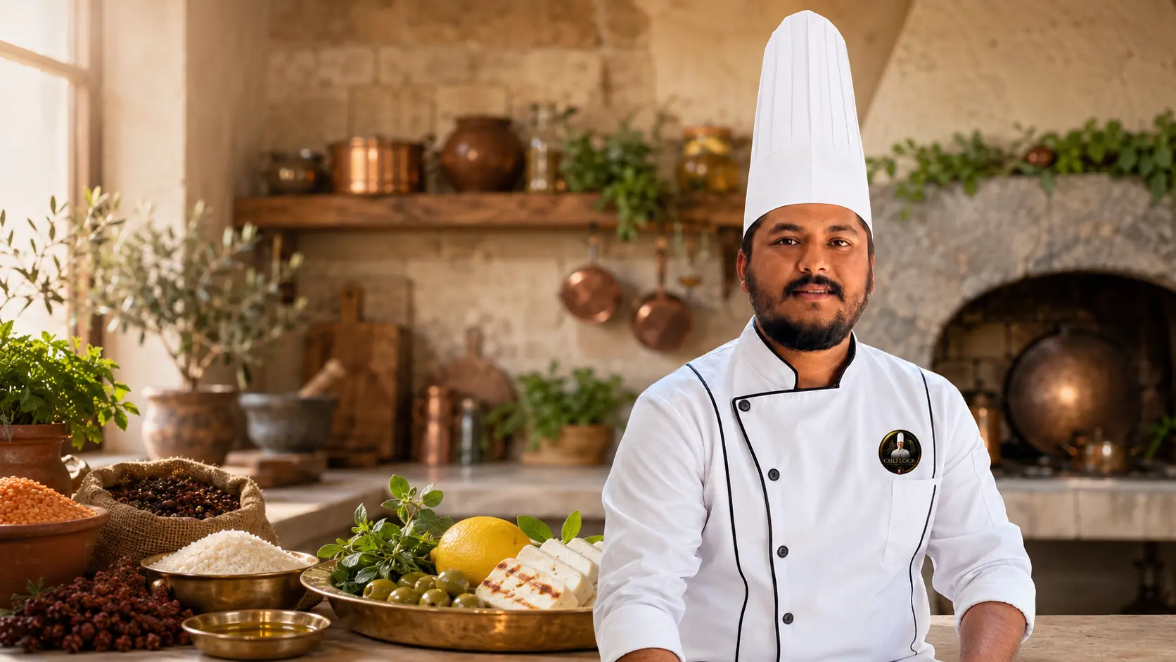 Chef Balram Khatiwada representing his culinary journey from Nepal to Cyprus