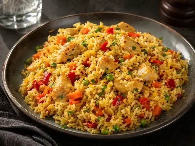 Chicken and Vegetable Rice Pilaf recipe