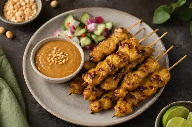 Chicken Satay with Peanut Sauce recipe