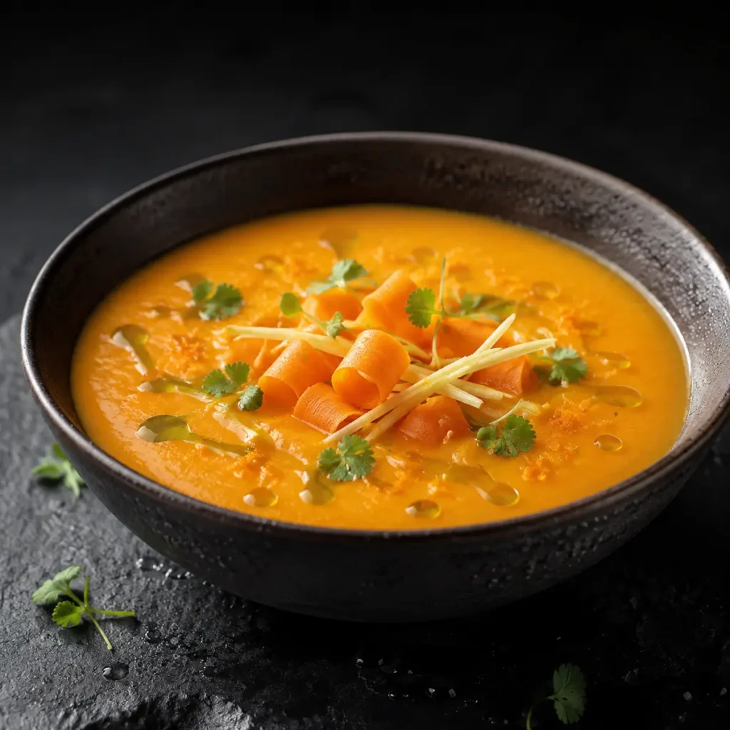 Chilled Carrot Orange Ginger Soup