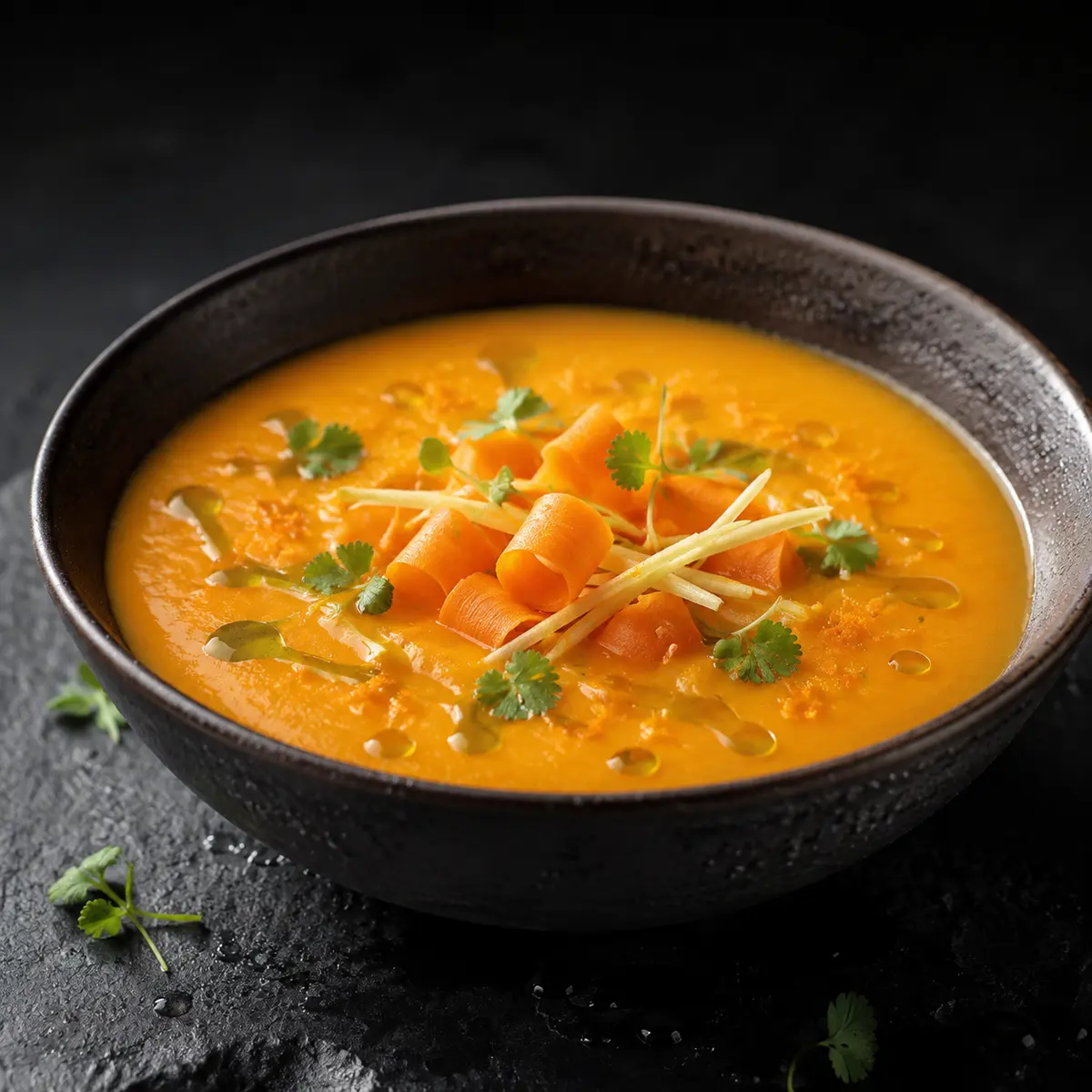 Chilled Carrot Orange Ginger Soup