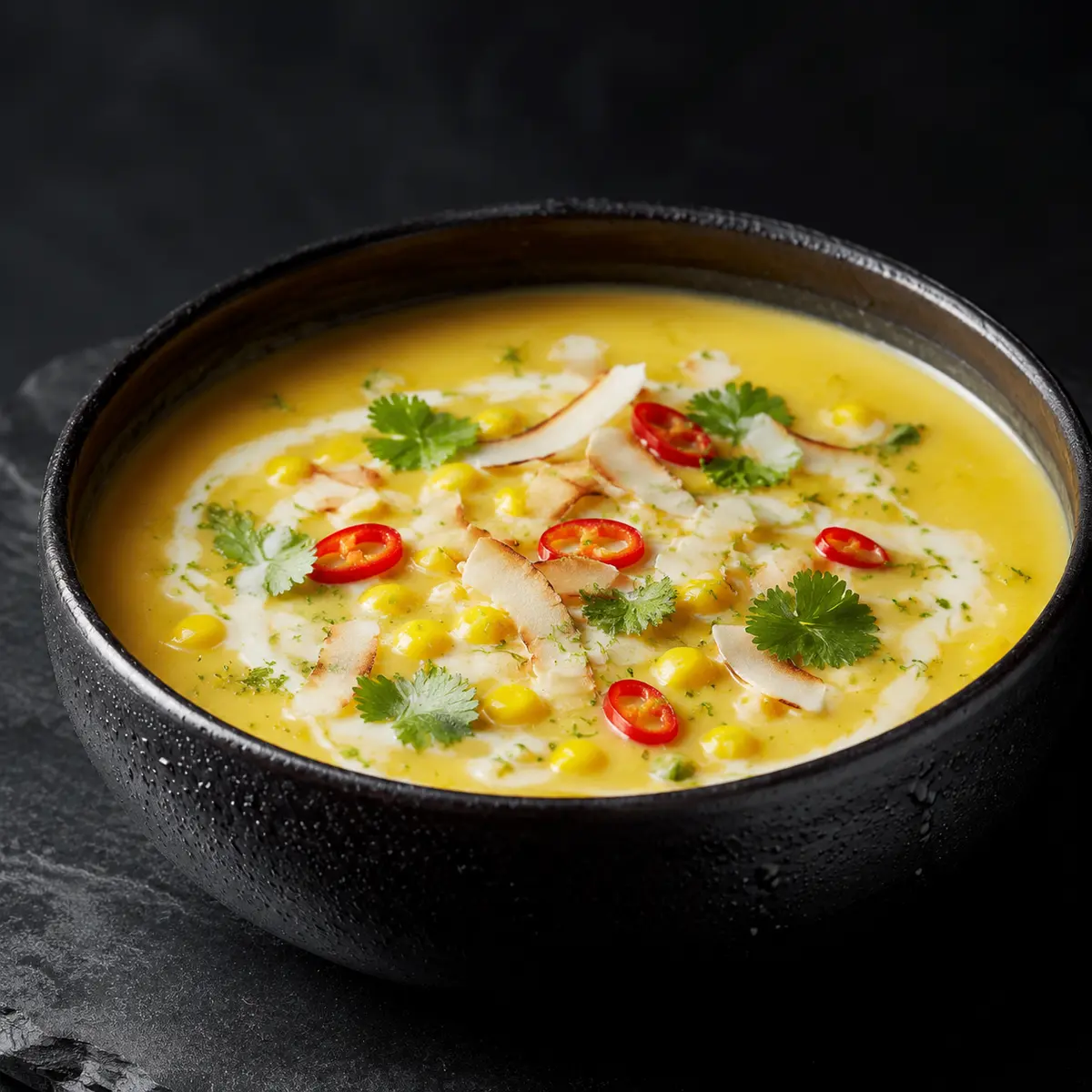 Chilled Corn Coconut Soup