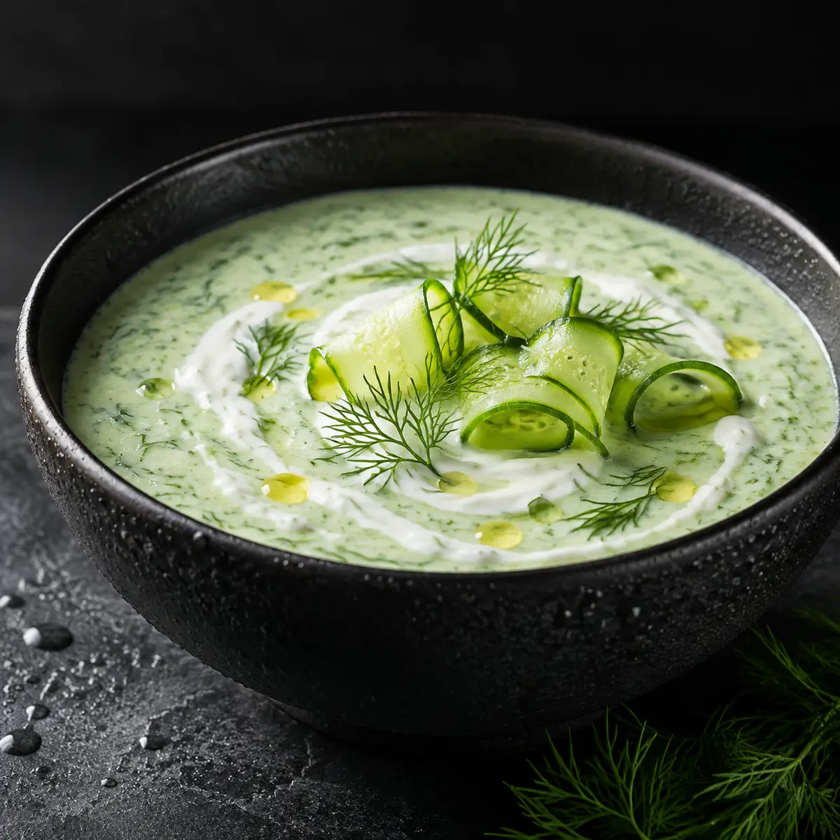 Chilled Cucumber Yogurt Dill Soup