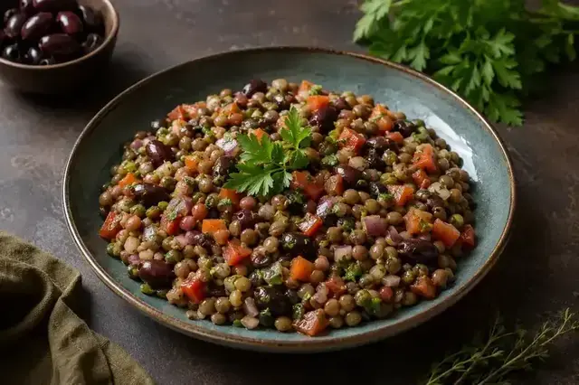 Cypriot Lentil and Olive Salad