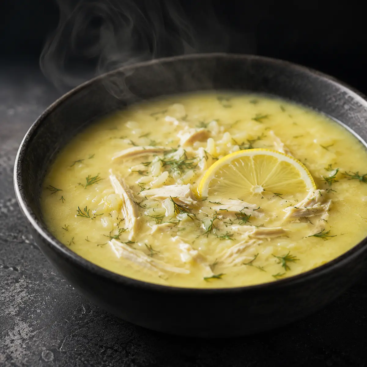 Greek Avgolemono Chicken Soup