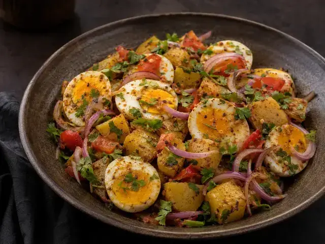 Nepali Spiced Egg and Potato Salad
