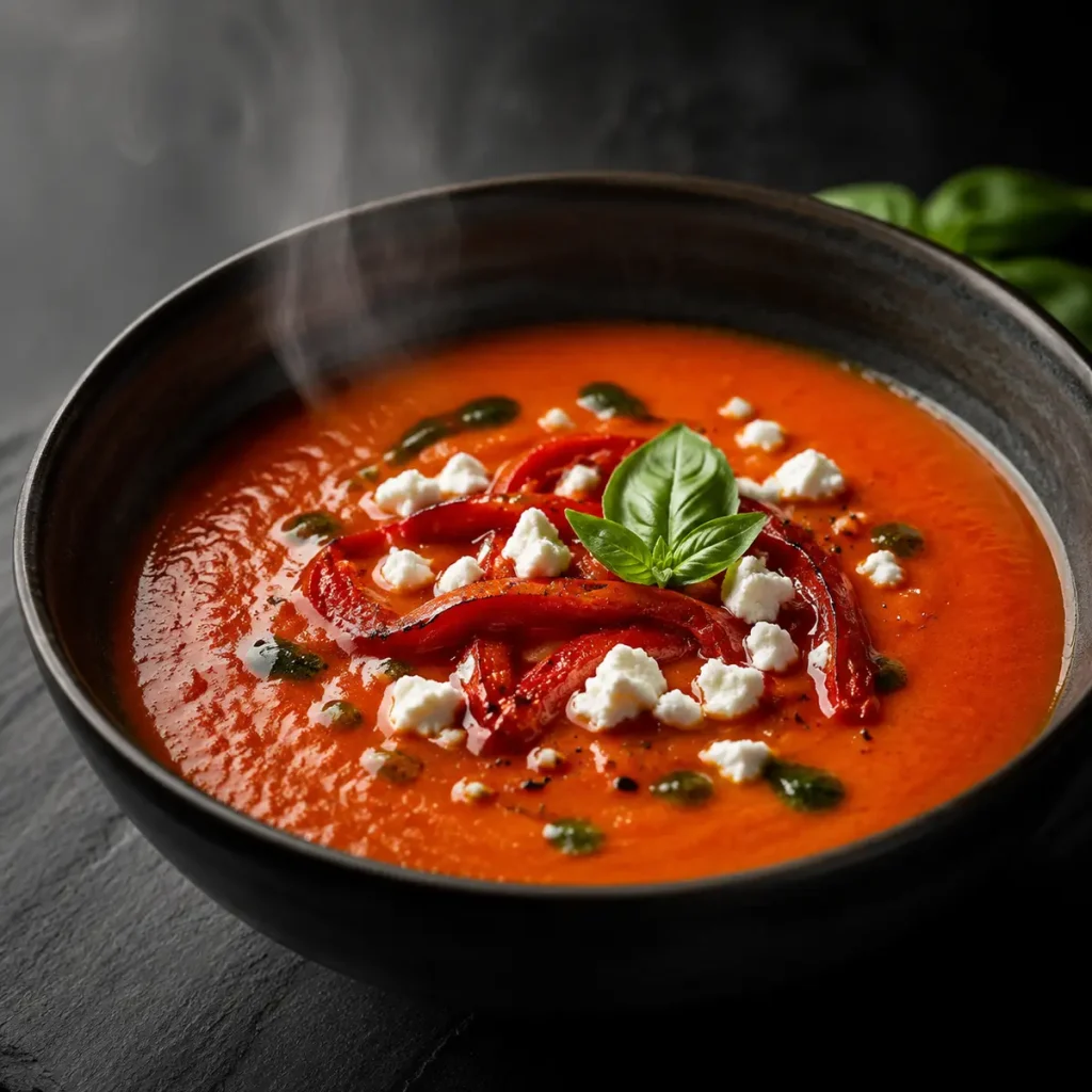 Roasted Red Pepper Feta Soup