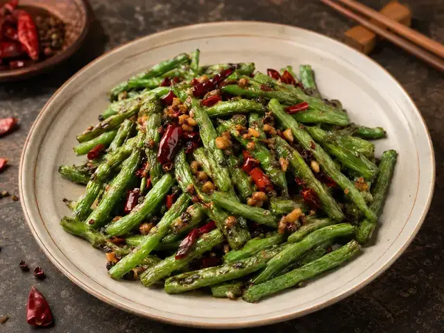 Sichuan Dry Fried Green Beans recipe