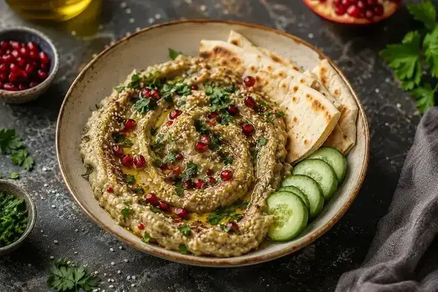 Smoky Aubergine Baba Ganoush Bowl