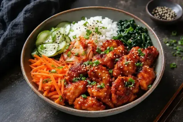 Spicy Korean Chicken Bowl recipe