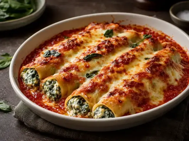 Spinach Ricotta Cannelloni recipe