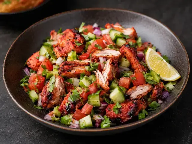 Tandoori Chicken Kachumber Salad