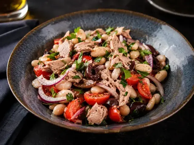 Tuna White Bean Mediterranean Salad