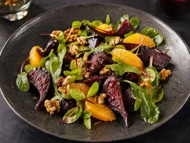 Vegan Beetroot Orange Walnut Salad
