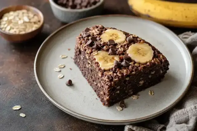 Vegan Chocolate Banana Oat Cake