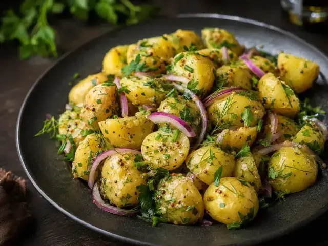 Vegan Warm Potato Herb Salad